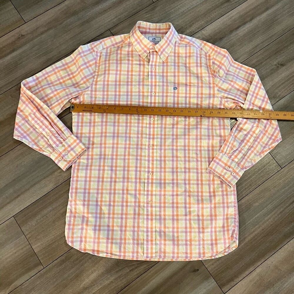 Southern Tide Mens Classic Fit Long Sleeve Button Down Plaid‎ Shirt Bin O-201 - Picture 4 of 6